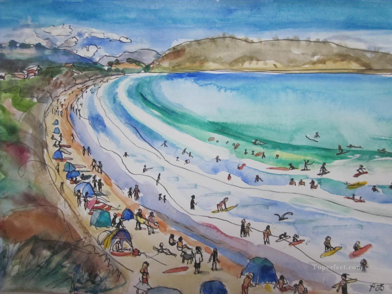Verano en Park Beach Tasmania Pintura al óleo